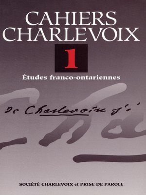 cover image of Cahiers Charlevoix 1